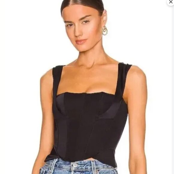 We Are Hah Other - We Are HAH Sz Medium Knock Out Black Corset Top